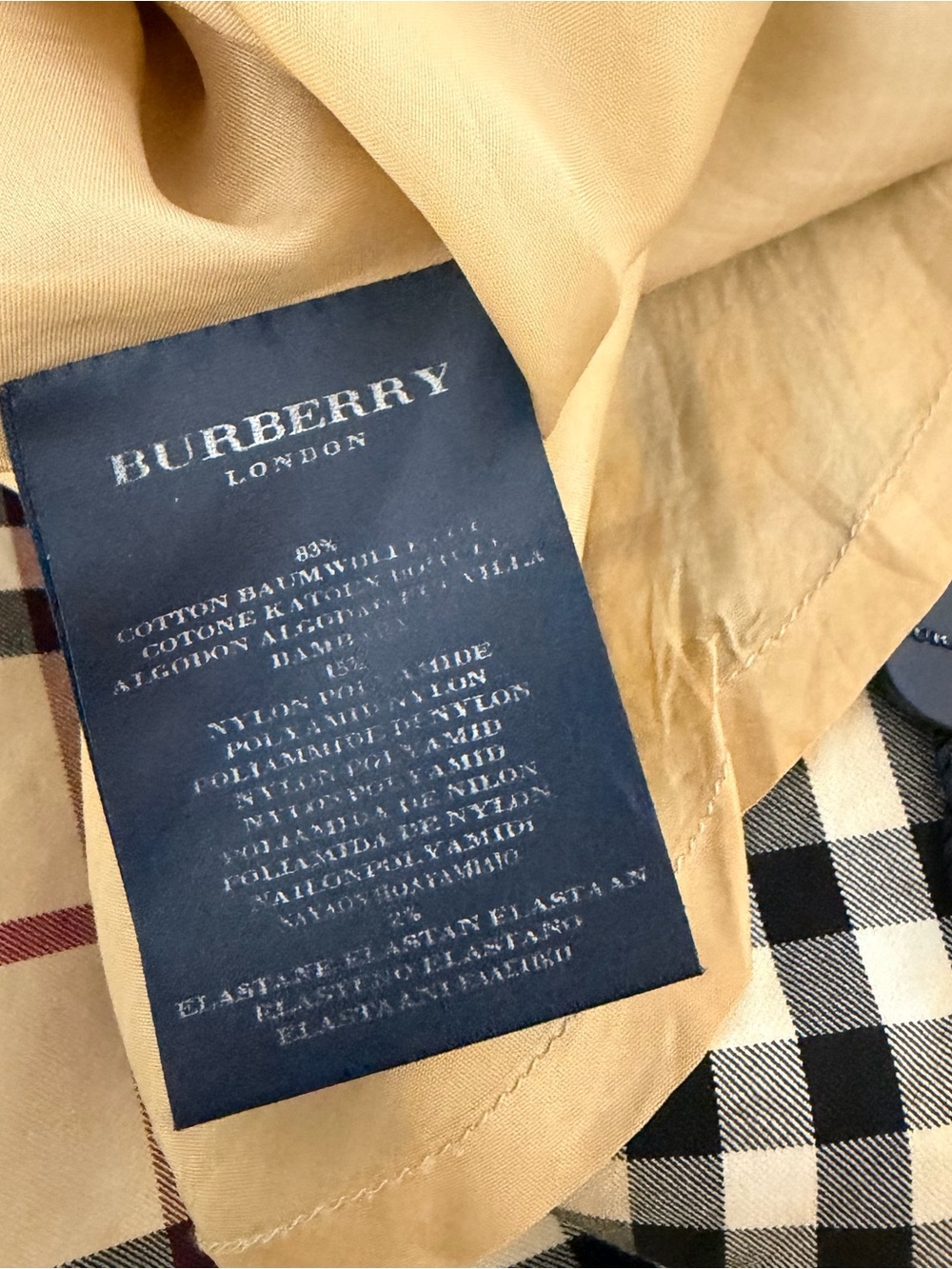 Vintage Y2K Burberry London Nova Check Plaid Mini Skirt Cotton Blend US 8 *FLAWS - Picture 4 of 10